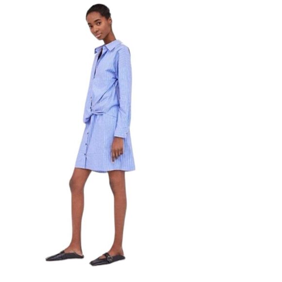 Zara Pin Strip Dress with Belted Back Detail Size XS. - Picture 5 of 10